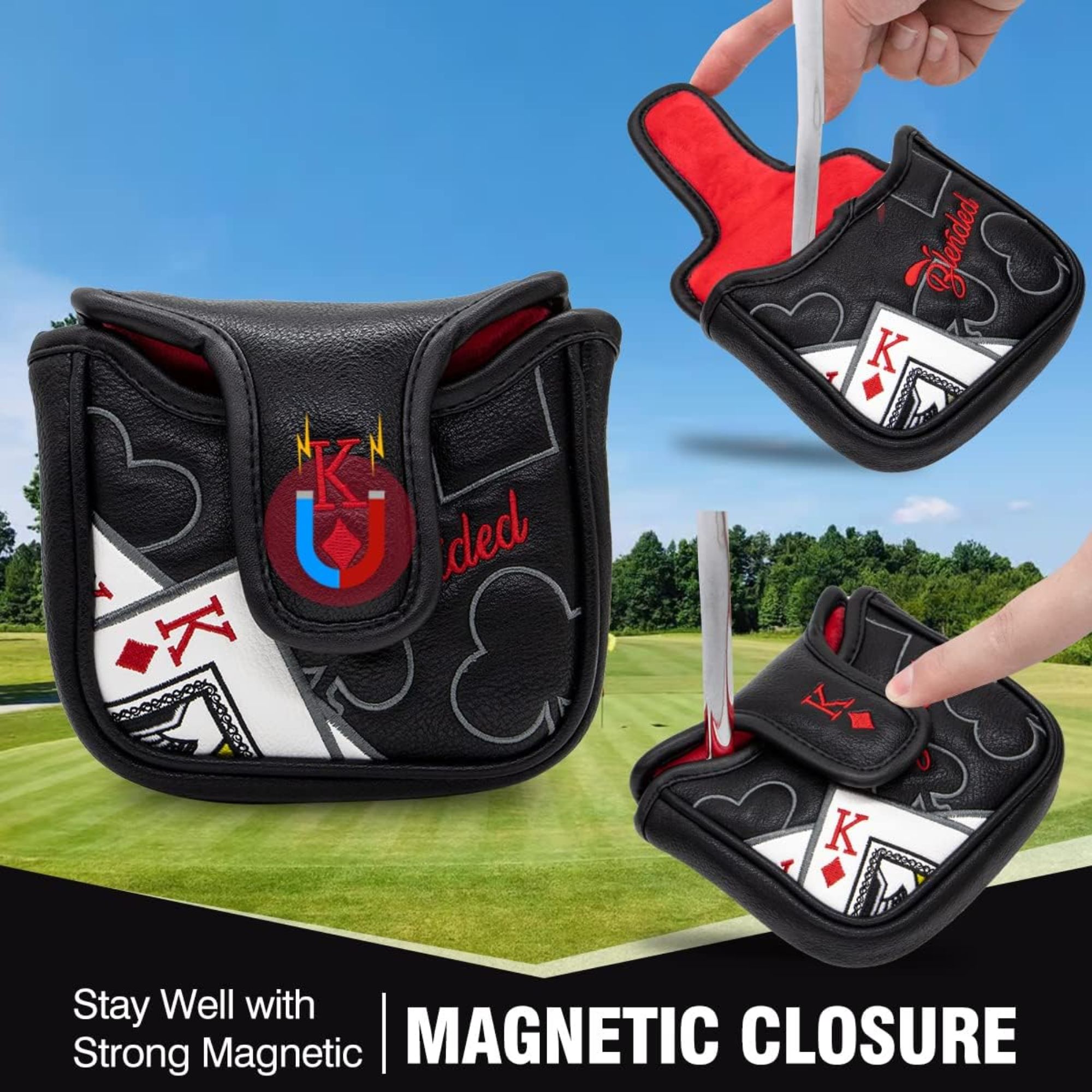 King Of Hearts Embroidered Mal - Golf Putter 评论和价格