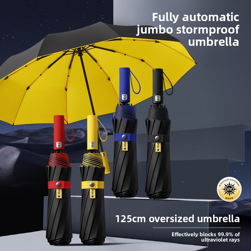 125CM Triple Fold Double Layer - Golf Umbrella Large 评论和价格