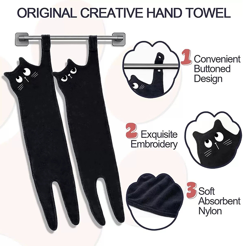 Funny Cat Hand Towels Kitchen  - Golf Towel 评论和价格